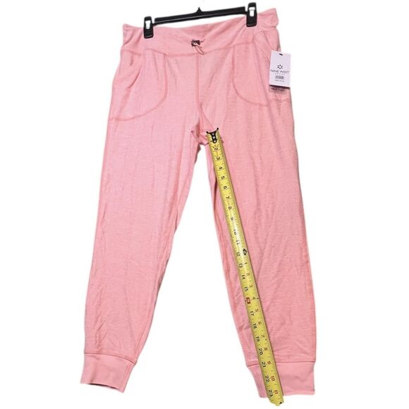 Nine West Active Pants Womens 1X Pink Jogger Sweatpants Drawstring Pockets - Picture 6 of 12
